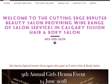 Tablet Screenshot of fusionbeautysalon.com